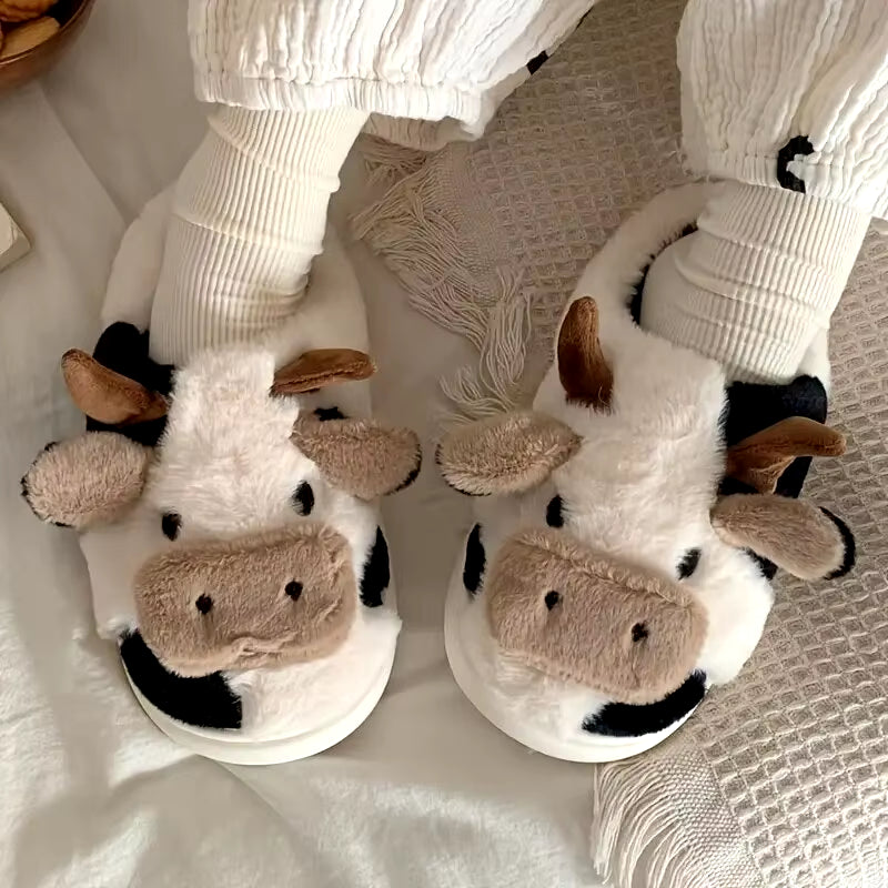 Women'S Cartoon Cute Cow House Slippers