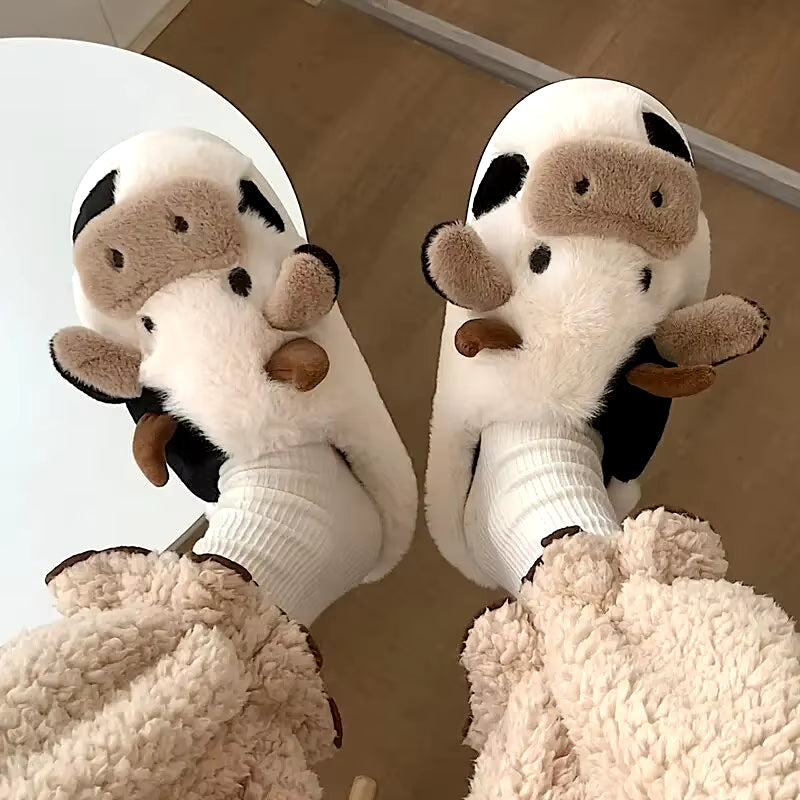 Women'S Cartoon Cute Cow House Slippers