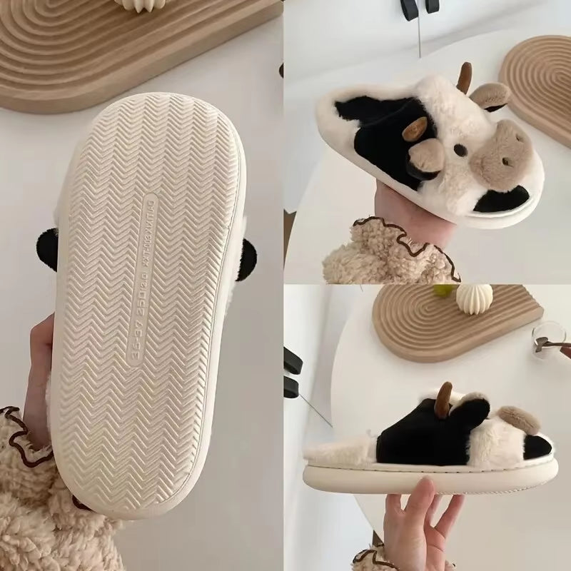 Women'S Cartoon Cute Cow House Slippers